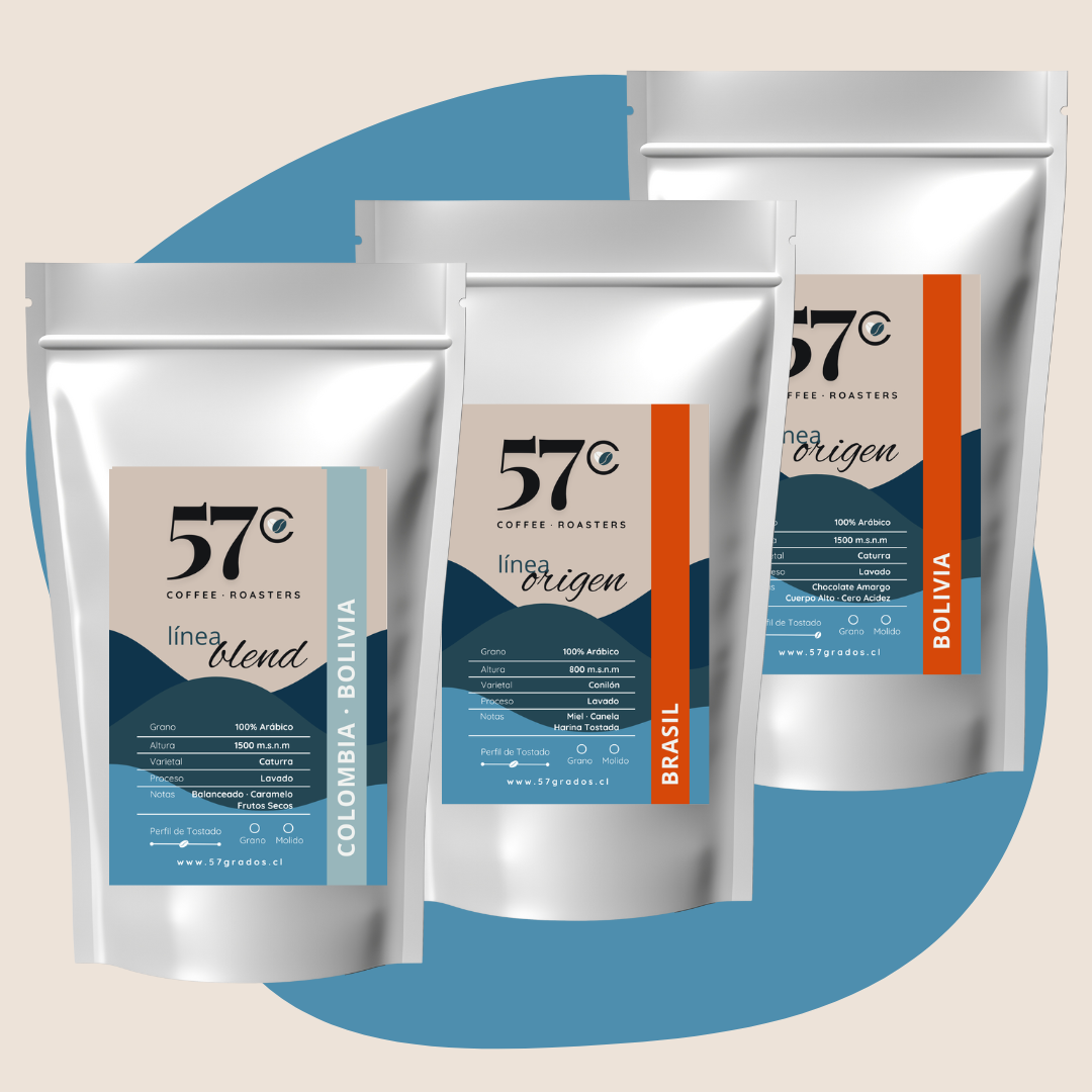 Pack Tueste Medio-Fuerte 3 Bolsas - Café Especialidad Brasil, Colombia y Bolivia | Grano o Molido | Ahorra 12%